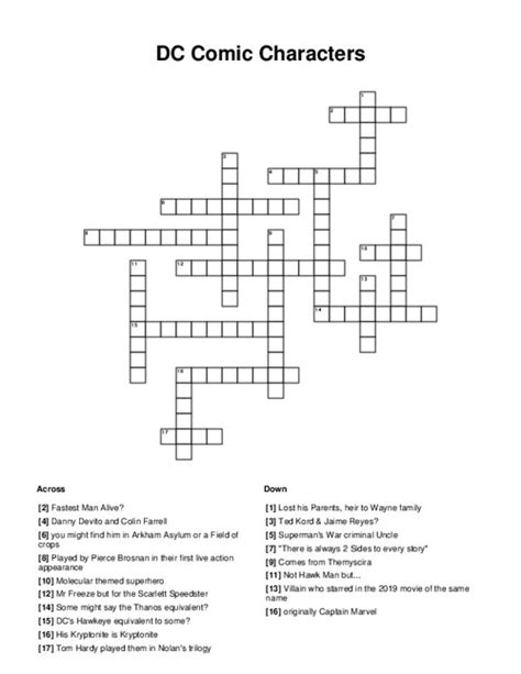 Increase your vocabulary and general knowledge. Become a master crossword solver while having tons of fun, and all for free! The answers are divided into several pages to keep it clear. This page contains answers to puzzle One of the most powerful Marvel comics supervillain who is also known as "The Mad Titan".